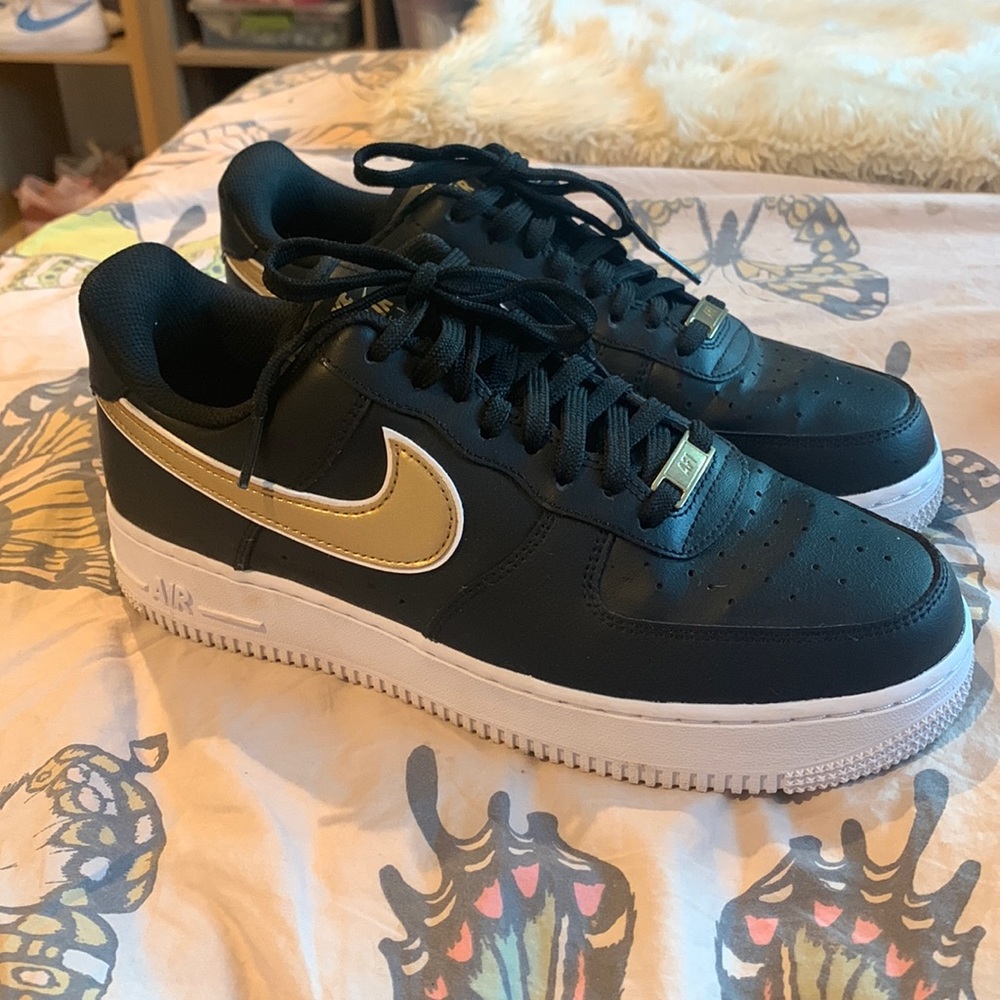 Black and Gold Air Force 1’s